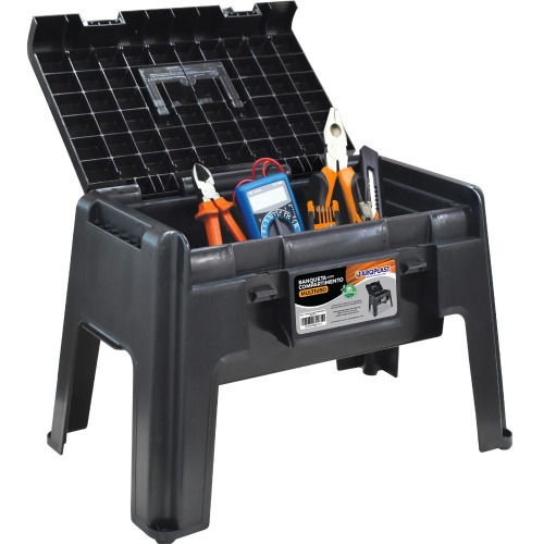 Banqueta pl�stica com compartimento multiuso - 25833