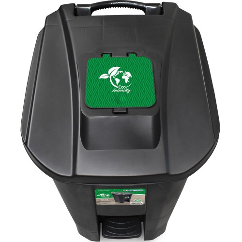 Lixeira pl�stica 120 litros com roda pedal e tampa click