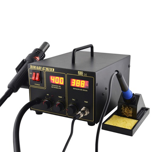 Esta��o de solda e retrabalho conjugada 2 em 1 digital - HK-701X  220V