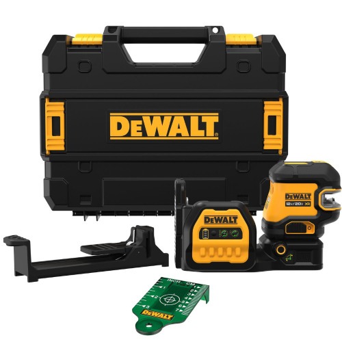 N�vel a laser verde a bateria 2 linhas e 2 pontos 85m sem bateria - DCLE34220GB