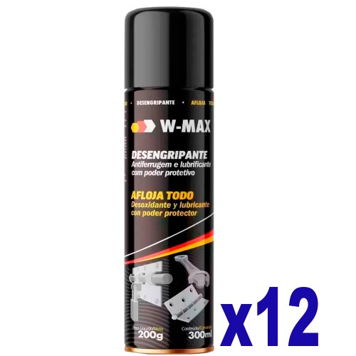 Kit 12 �leos lubrificante desengripante 300 ml - W-MAX