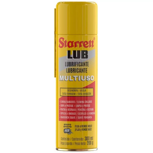 Kit 12 óleos lubrificante desengripante multiuso 300 ml - Lub Starrett Kit 12 óleos lubrificante desengripante multiuso 300 ml - Lub Starrett