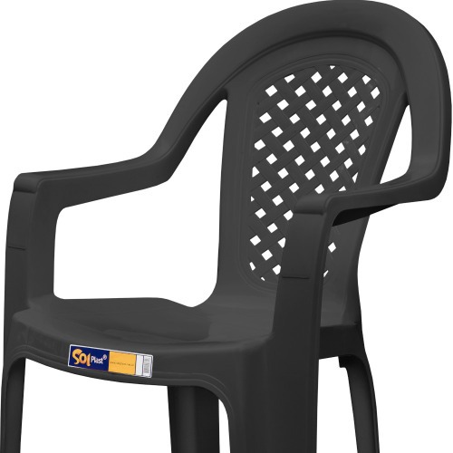 Cadeira pl�stica com bra�os - Jacarecica