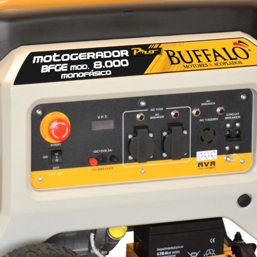 Gerador de energia 8,0 Kva a gasolina partida el�trica monof�sico - BFGE 8000 Rental  110V/220V
