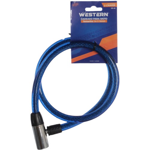 Cadeado para moto 100 cm com chave - CD-30 Cadeado para moto 100 cm com chave - CD-30
