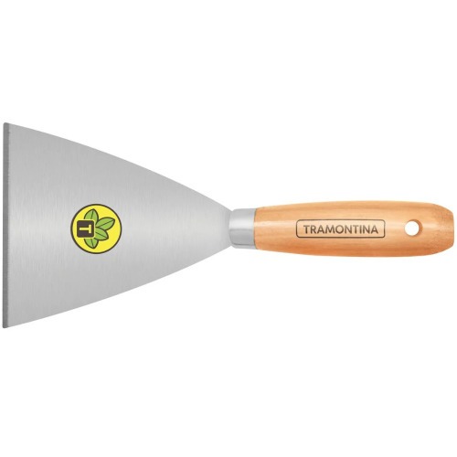 Esp�tula r�gida 12 cm em a�o com cabo de madeira