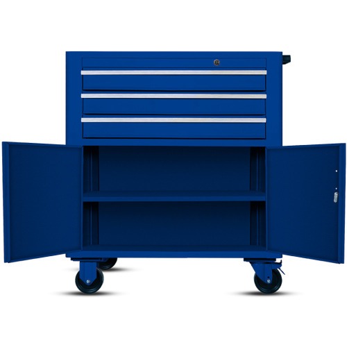 Carrinho para ferramentas com 3 gavetas e 2 portas 