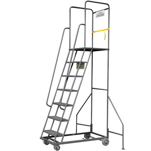 Escada plataforma de ferro 2,0 m 6 degraus + patamar - 58-A Escada plataforma de ferro 2,0 m 6 degraus + patamar - 58-A