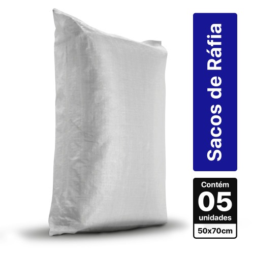 Saco para entulho em r�fia 50 x 70 cm com 5 pe�as