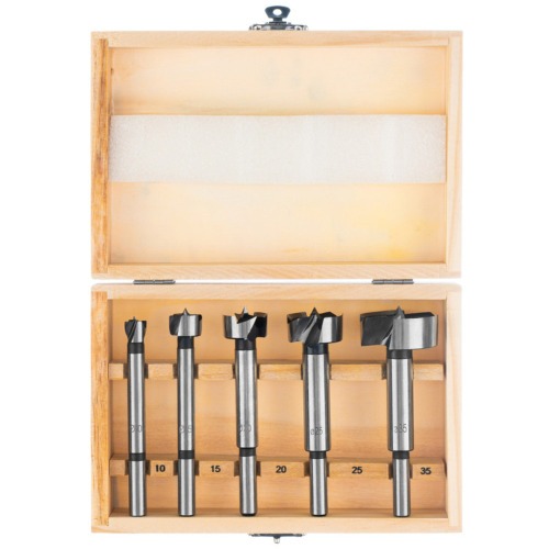 Jogo de brocas 10 a 35 mm para fechadura com 5 pe�as - 7044055