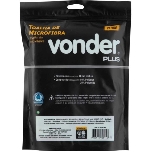 Toalha de microfibra 40cm x 60cm 400g/m�