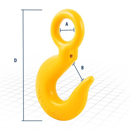 Gancho olhal sem trava de seguran�a 1,5 ton.