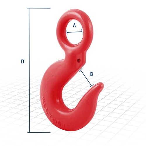 Gancho olhal sem trava de seguran�a 1,5 ton.