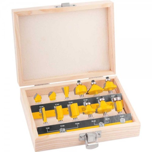 Jogo de fresas para madeira haste 6 mm com 12 pe�as - 53.14.120.120