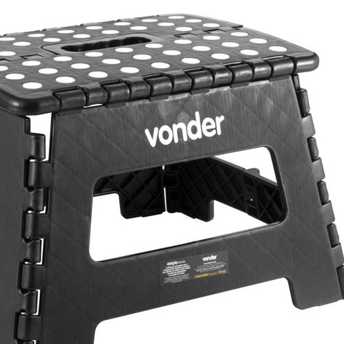 Banqueta pl�stica dobr�vel preta altura 220 mm 