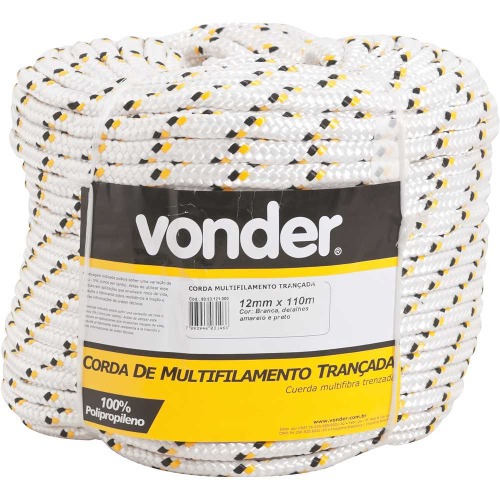Corda multifilamento tran�ada 12 mm rolo com 110 metros