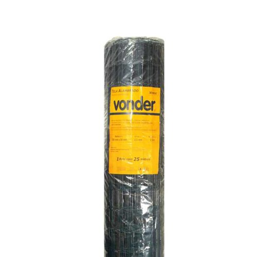 Tela alambrado verde malha 10 x 5 cm fio 2,5 mm com 2,0 x 25 m  - 80.67.020.105