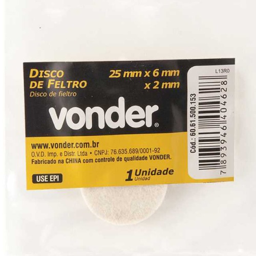 Disco de feltro para micro ret�fica