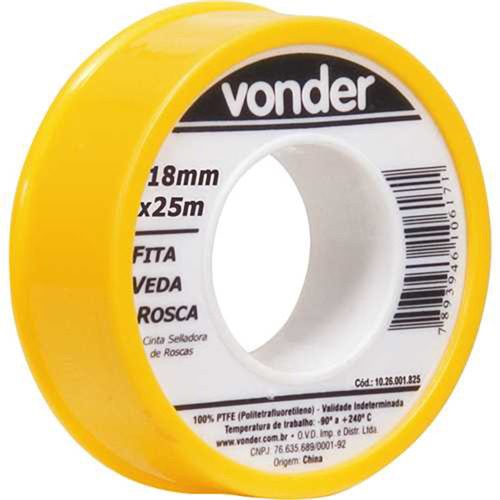 Fita veda rosca 18 mm x 25 metros  
