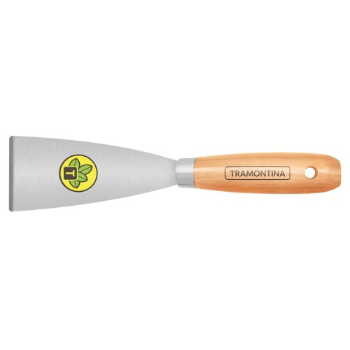 Esp�tula r�gida 6 cm em a�o com cabo de madeira