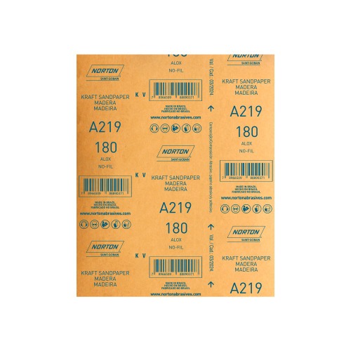 Folha de lixa para laca e verniz 225 x 275 mm - A219