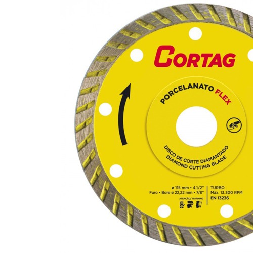 Disco diamantado turbo 115 mm para porcelanato -  Porcelanato Flex