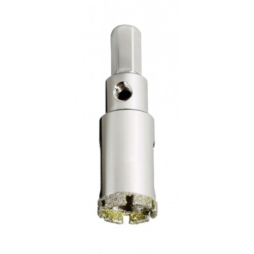 Serra copo diamantada 20mm para furadeira com haste sextavada - 60887