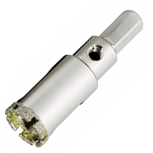 Serra copo diamantada 20mm para furadeira com haste sextavada - 60887