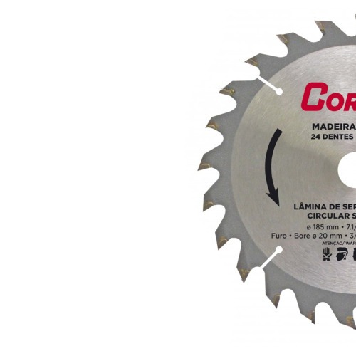 L�mina de serra circular para madeira 185mm 24 dentes - 60753