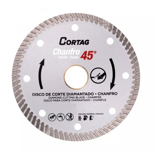Disco diamantado 254 mm para corte chanfrado 45� para cer�mica e m�rmore - 62015