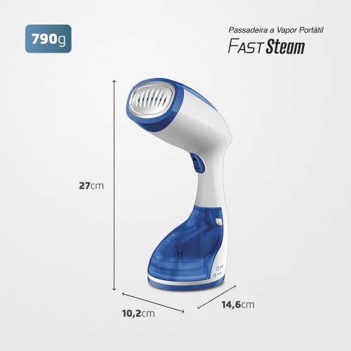 Passadeira a vapor portátil 1270 watts Fast Steam - VP-09 110V Passadeira a vapor portátil 1270 watts Fast Steam - VP-09 110V