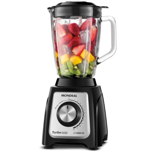 Liquidificador 12 velocidades 1400W Turbo Glass com copo de vidro - L1400-GI  220V