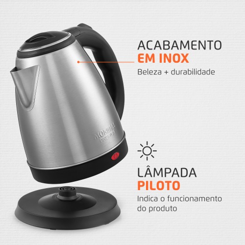 Chaleira el�trica 2 litros 1.200 watts Premium Inox - CE-06  220V