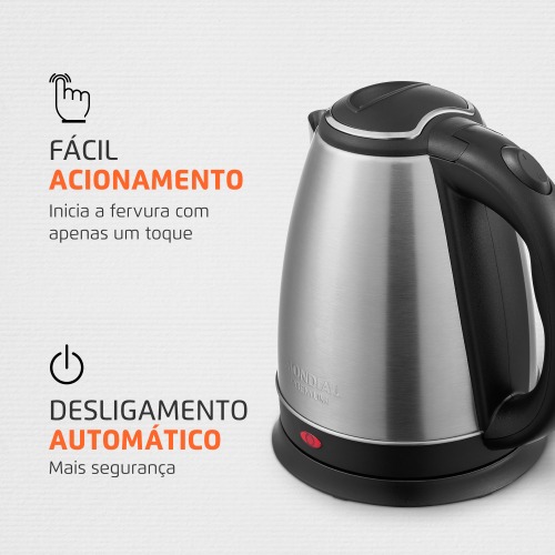 Chaleira el�trica 2 litros 1.200 watts Premium Inox - CE-06  220V
