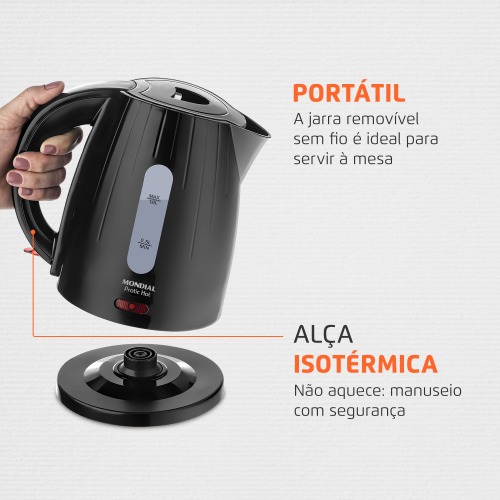 Chaleira elétrica 1 litro 1.200 watts Pratic Hot - CE-07 220V Chaleira elétrica 1 litro 1.200 watts Pratic Hot - CE-07 220V