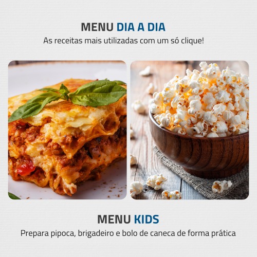Micro-ondas 34 litros 1400W espelhado 10 n�veis de pot�ncia- MO-02-34-E  220V