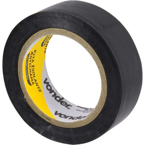 Fita isolante antichama 19 mm x 10 m preta com 10 pe�as