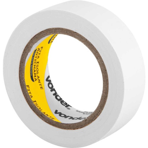 Fita isolante antichama 19 mm x 10 m branca com 10 pe�as