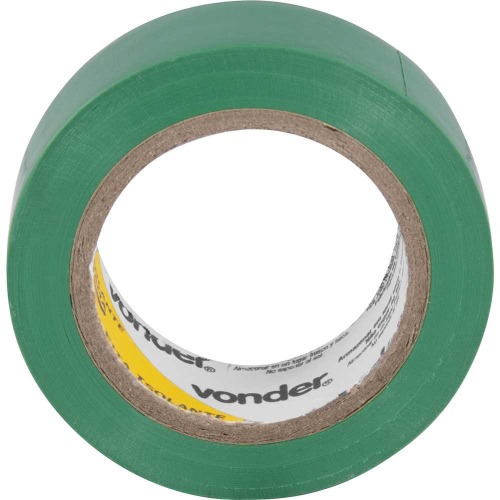 Fita isolante 19 mm x 10 m verde com 10 pe�as