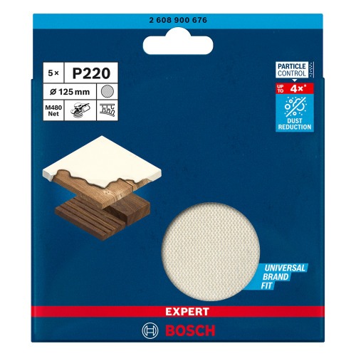 Disco de lixa com pluma 125 mm sem furo 5 pe�as - EXPERT M480