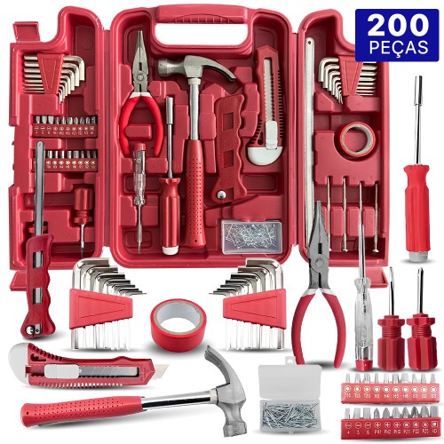 Jogo de ferramentas 200 pe�as com maleta - 06211