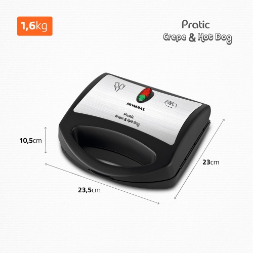 Crepeira antiaderente Pratic - CP-01 220V Crepeira antiaderente Pratic - CP-01 220V