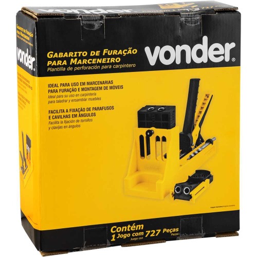 Jogo de gabarito de fura��o para marceneiro