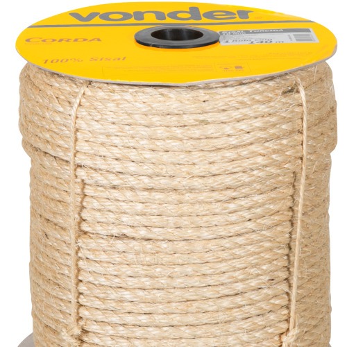 Corda de sisal 10 mm rolo com 140 metros