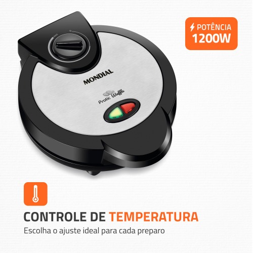 M�quina de Waffle antiaderente 1200W Grill Pratic Waffle - GW-01  110V