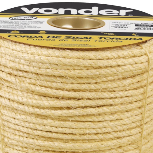 Corda de sisal 8 mm com rolo de 220 metros