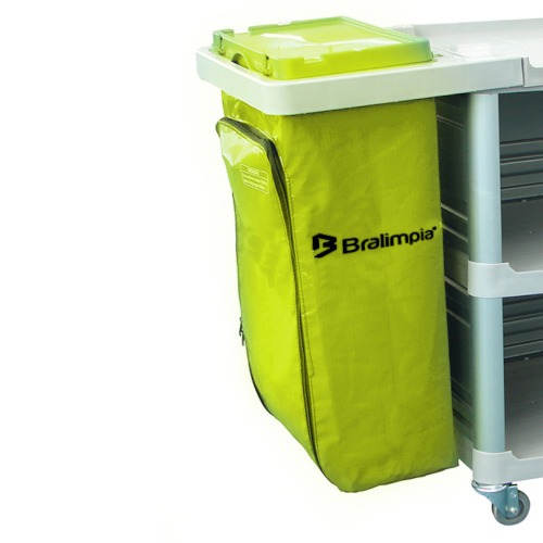 Carro funcional extra com 1 bolsa com fechamento