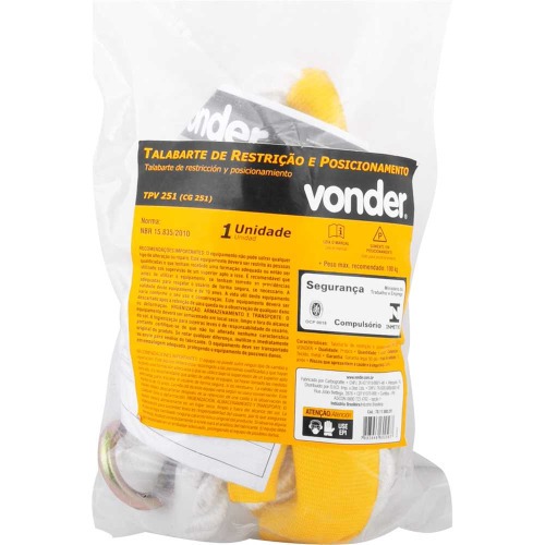 Talabarte de restrição e posicionamento ? 251 Talabarte de restrição e posicionamento ? 251