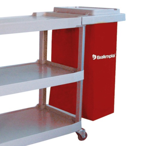 Carro funcional extra com 2 bolsas amarela/vermelha