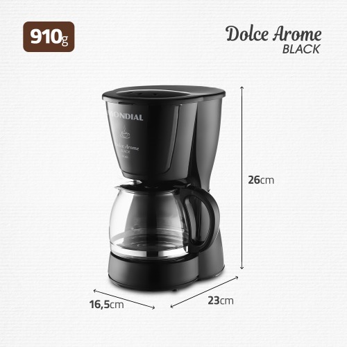 Cafeteira el�trica 550 W jarra de vidro 18 x�caras Dolce Arome - C-30-18X-FB  110V